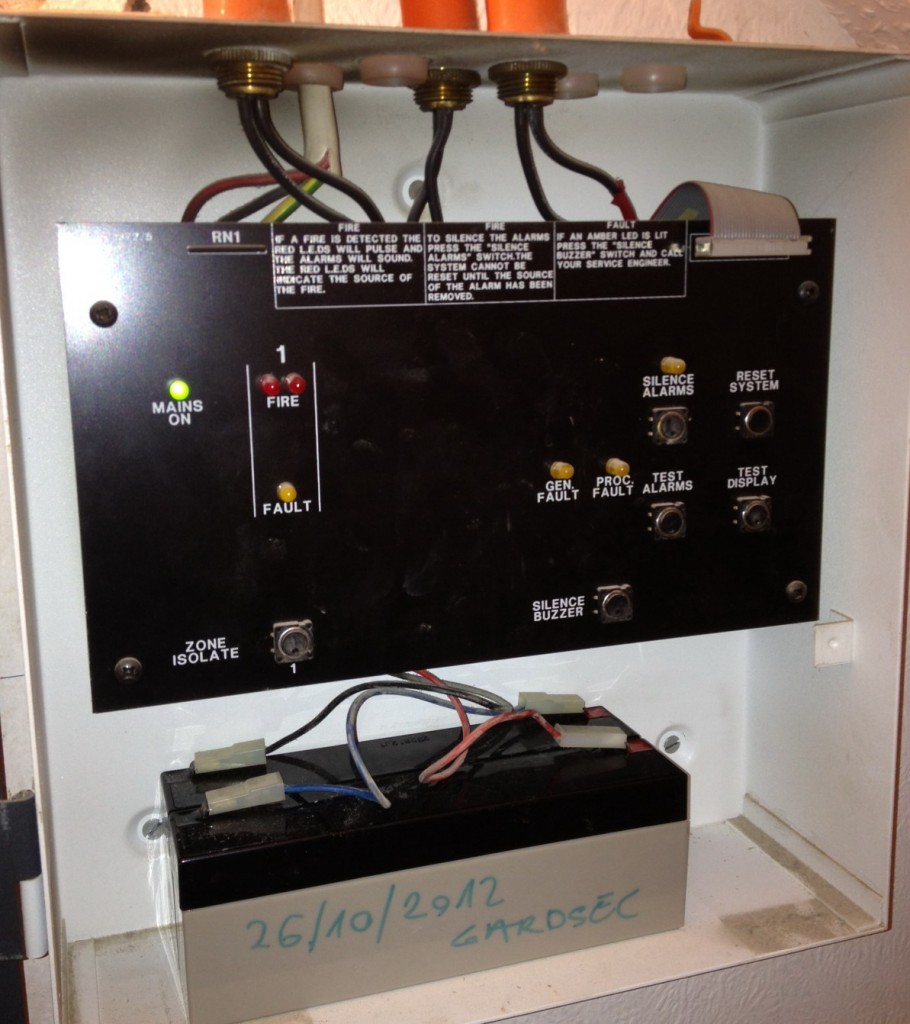 Old fire alarm installation